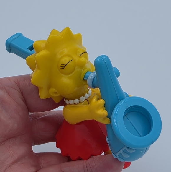 Vintage 1997 Subway The Simpsons Lisa Simpson Saxophone Whistle Toy - Picture 4 of 8